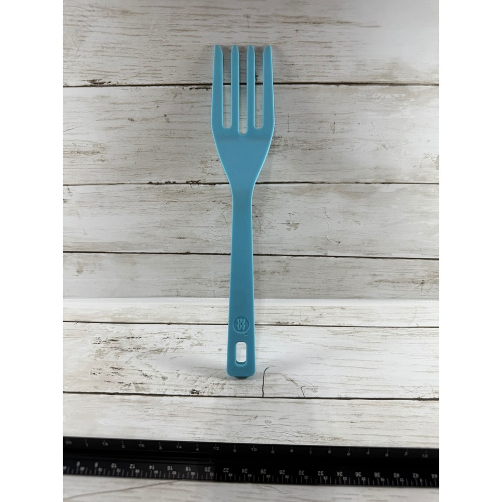 Weight Watchers WW Light Blue Plastic Serving‎ Fork Salad Utensil 10 Inch